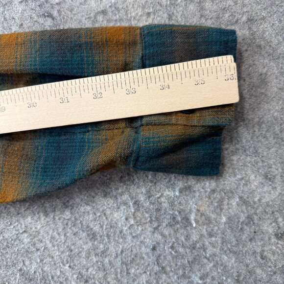 Outdoor Research Flannel Shirt Men 2XL Orange Blue Plaid - Picture 13 of 14